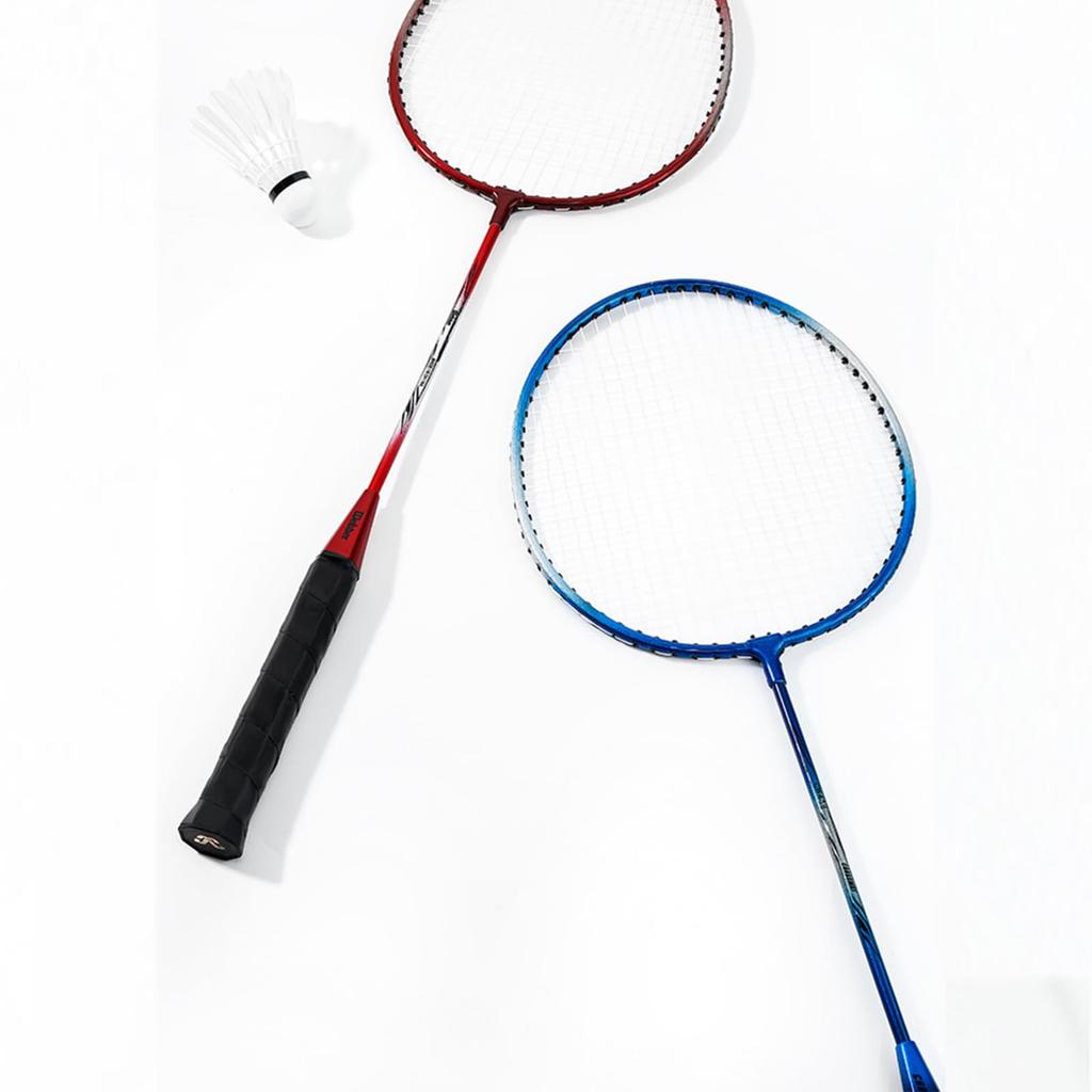 YZP Badminton Racket Set, Double Racket, Lightweight, Sturdy, Beginner, Carrying Bag Included, Adults, Children