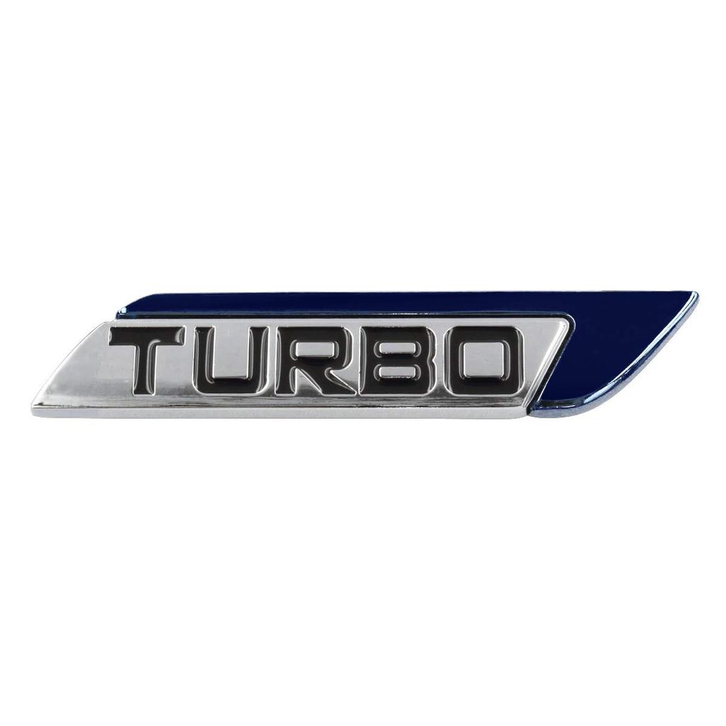 Negs-S Turbo Emblem, Turbo, Car Emblem Sticker, Car Sticker, 0.9 X 4.5 Inches (22 X 115 Mm), Blue Right