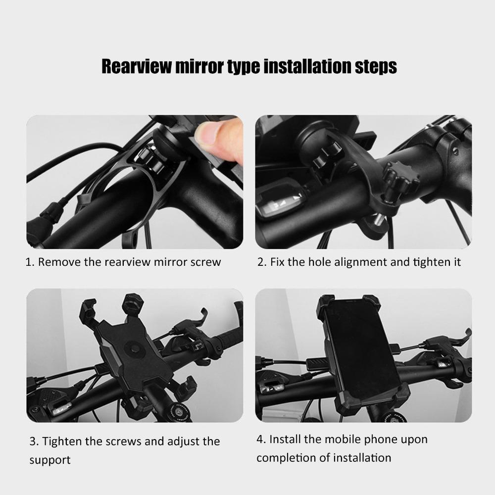 Fits 3.5-6.8 Inches E-bike Phone Mount Cycling Navigation Bracket  Motorcycle Riding