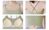 DAYCLOSET Yoga Top with Cross Back Tank yoga121 Women's Cups, Top, Lightweight, Quick-Drying, Stretch, (Small, Off-White)