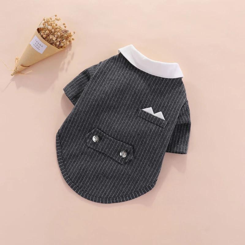 Gentleman Dog Clothes Wedding Suit Formal Shirt For Small Dogs Bowtie Tuxedo Pet Outfit Halloween Christmas Costume For Cats