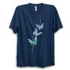 Schmetterling T-Shirt Linienzeichnung Minimalistisch Sommerhemd Süßes Oberteil 100% Baumwolle Shirt