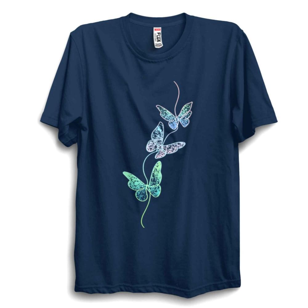 Butterfly TShirt Line Art Minimalist Summer Shirt Cute Top 100 Cotton Shirt S