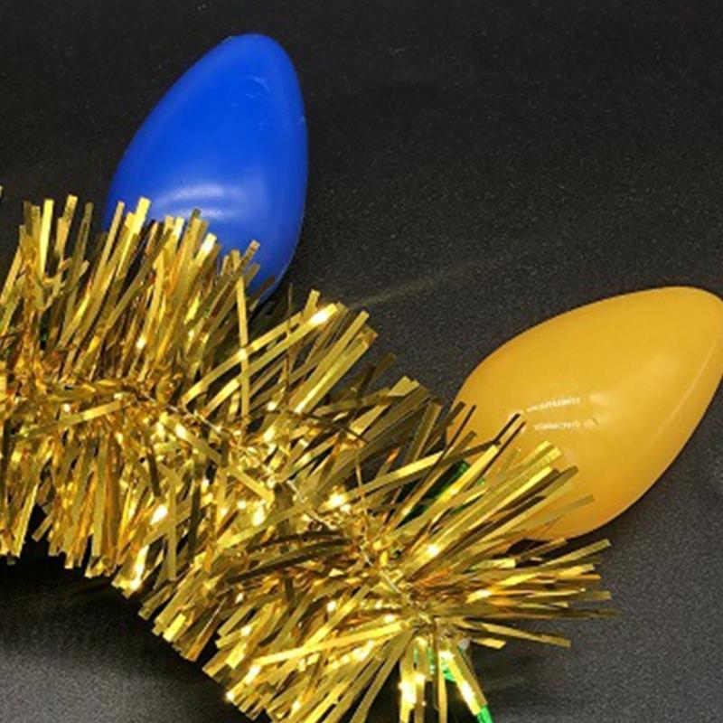 Weihnachts-LED-Glühbirnen-Stirnband Leuchtet im Dunkeln Partyzubehör Leuchtende Kopfbedeckung Haarschmuck für Frauen Mädchen