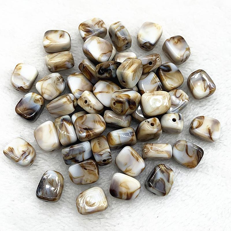 10pcs 14x10x7mm Square Shape Acrylic Beads Spacer Loose Beads for Jewelry Making DIY Bracelet Earrings Accessories