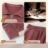 Past 2025 Autumn Sporty Lapel Two-Piece Set for Mothers