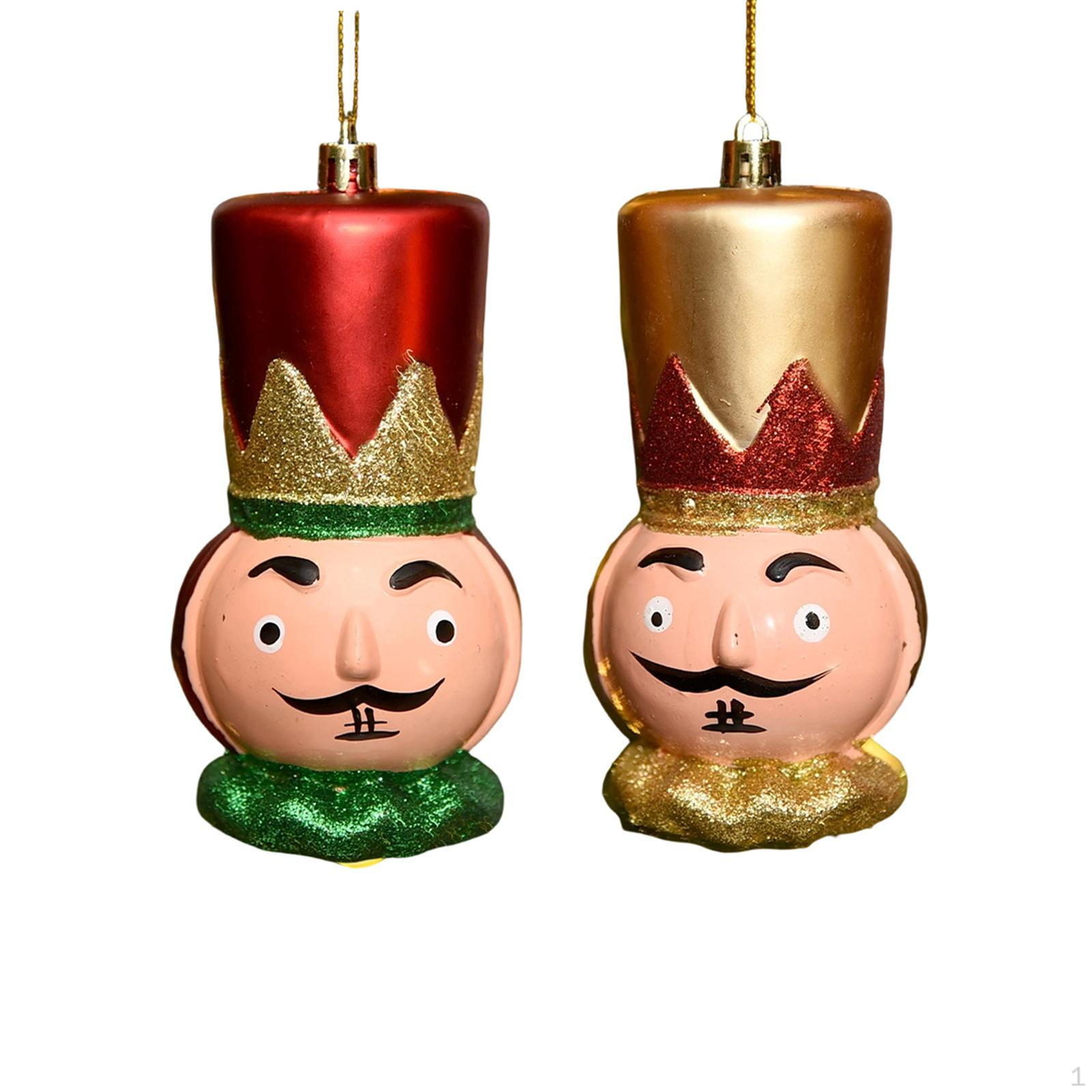 

2 Pieces Christmas Hanging Decoration Nutcracker Ornament Decorative Xmas Decor