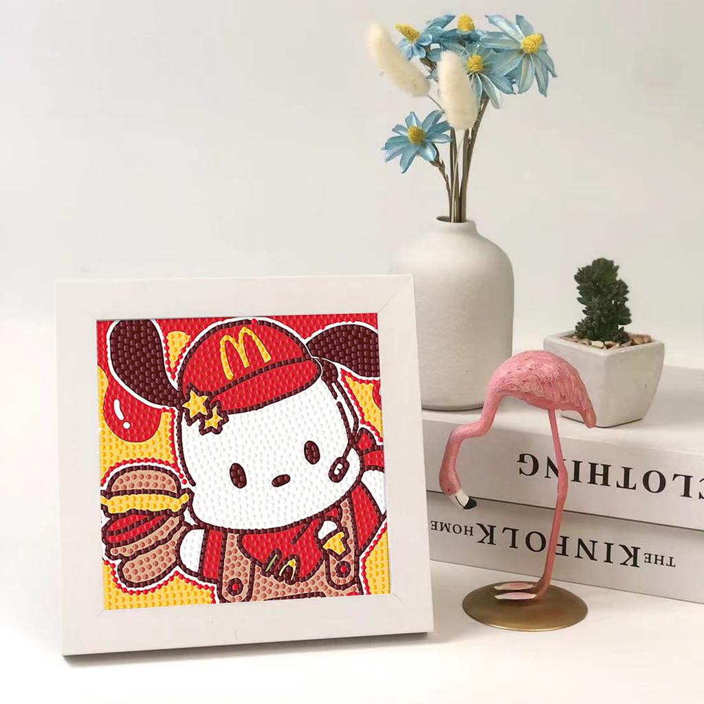 Sanrio Cartoon Pacha Dog Crystal Diamond Painting 5D DIY Cross Embroidery Kit with Frame Decoration Children's Birthday Gift