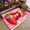 1pc Strawberry Princess6 Design Printed Area Rug Carpet for Bedroom Living Room Home Decor Rugs Mat Non Slip Mat Rug for Bedside