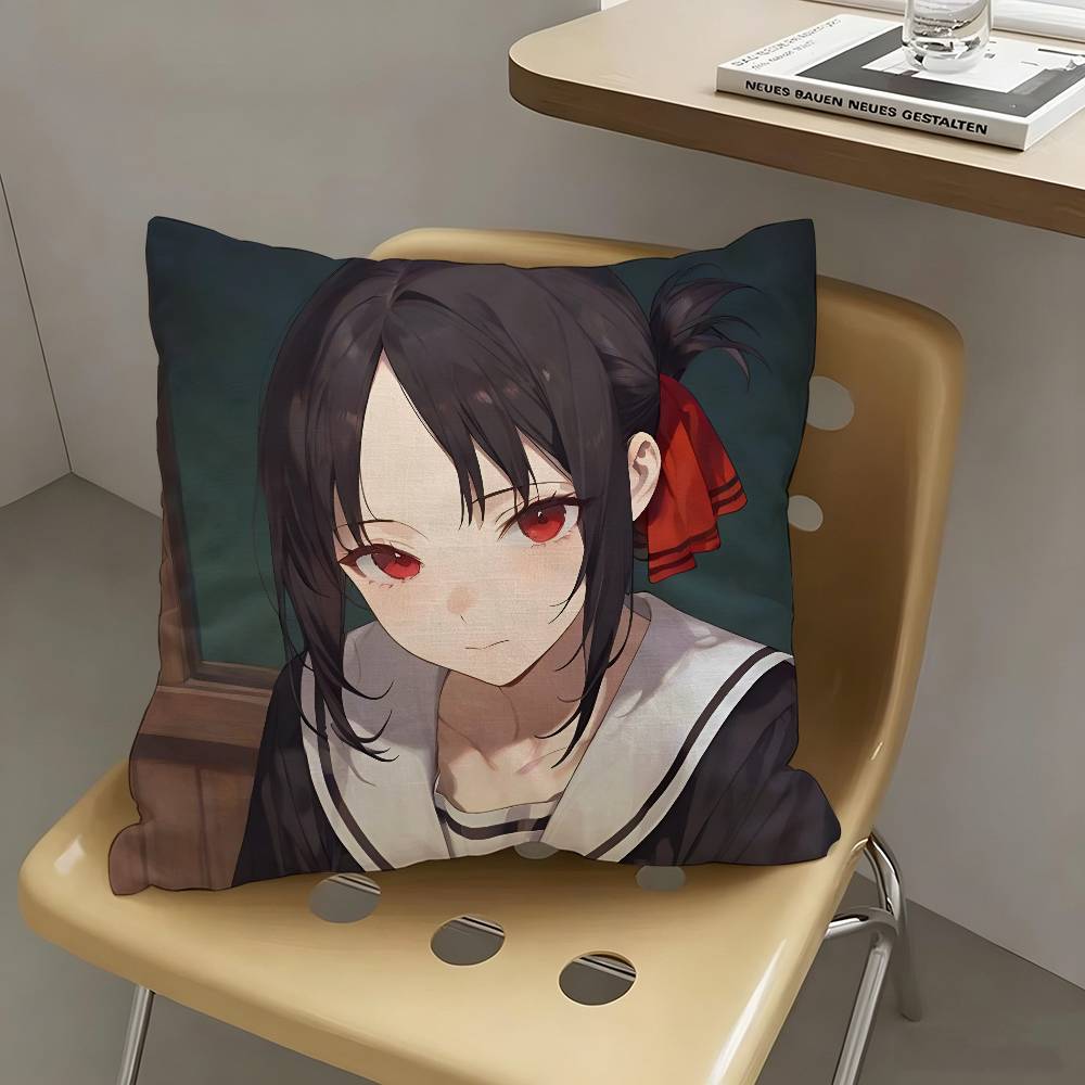 1pc Cute Kaguya Shinomiya Pillow Case Fashion Square Pillowcase Bedroom Sofa Room Ins Decoration Leisure