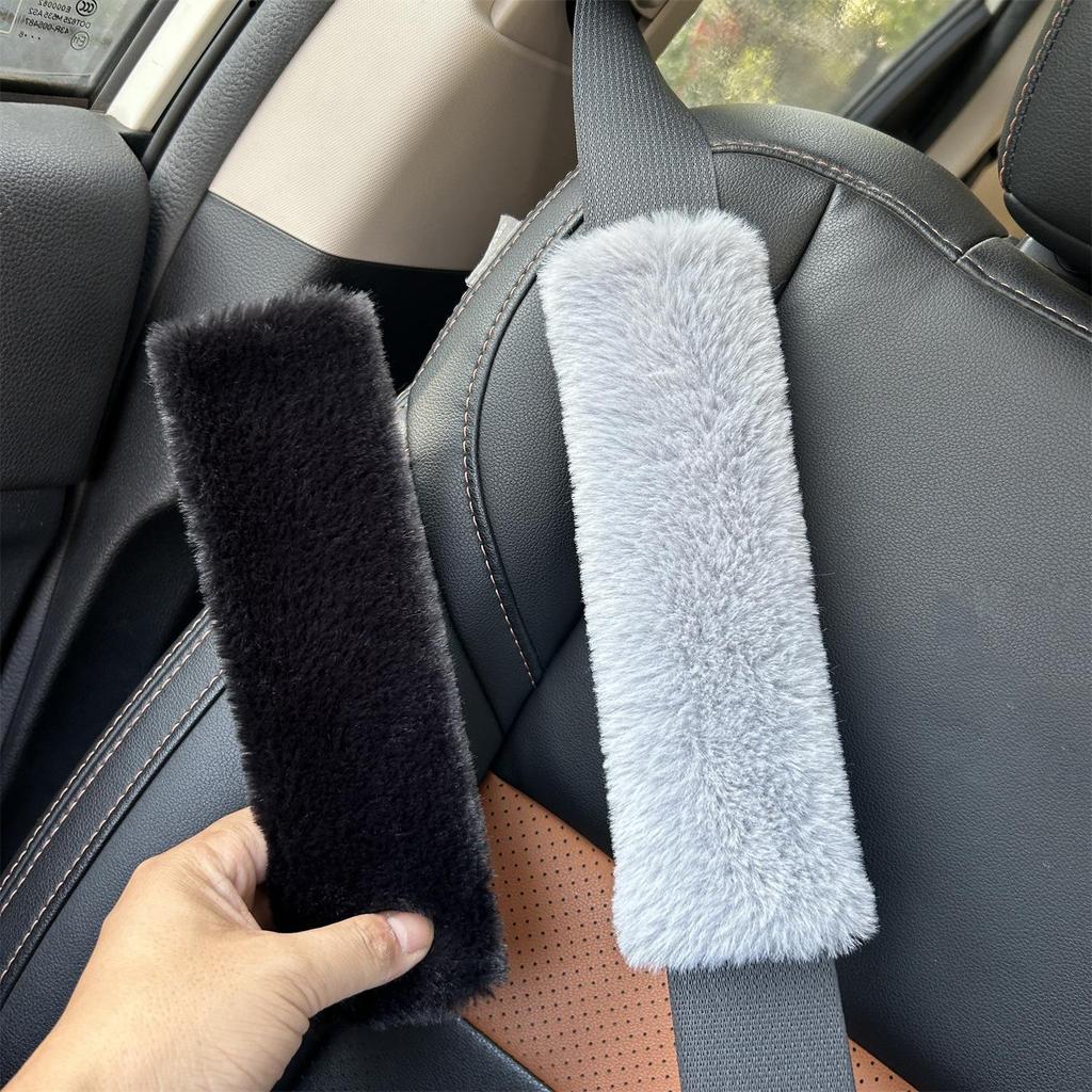 Winter Plush Car Seat Belt Shoulder Pad - Anti-Wear, Soft, Stylish, Feminine