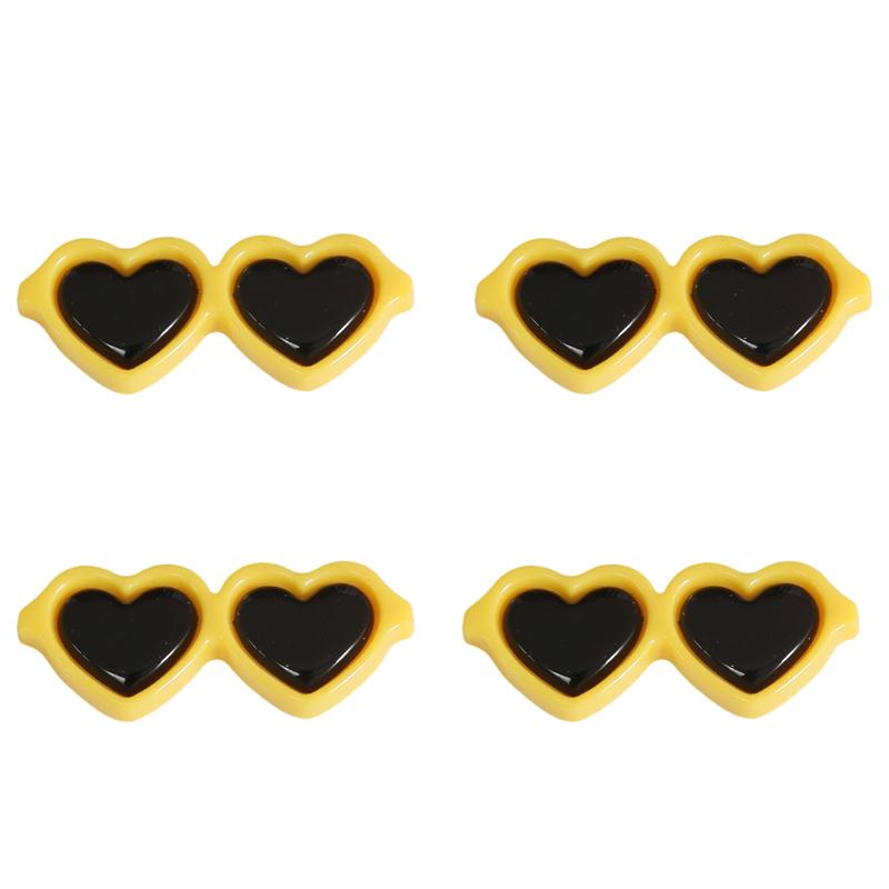 10pcs/bag Acrylic Heart-Shaped Glasses DIY Crafts To Make Jewelry Accessories