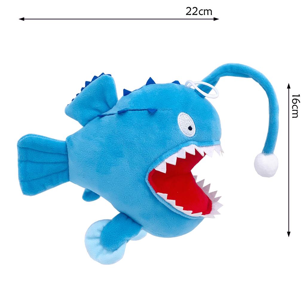 Monkfish Slippers Plush Toy Soft Realistic Lantern Fish Plush Toy Lophiiformes Ocean Animal Doll Birthday Gift For Kids