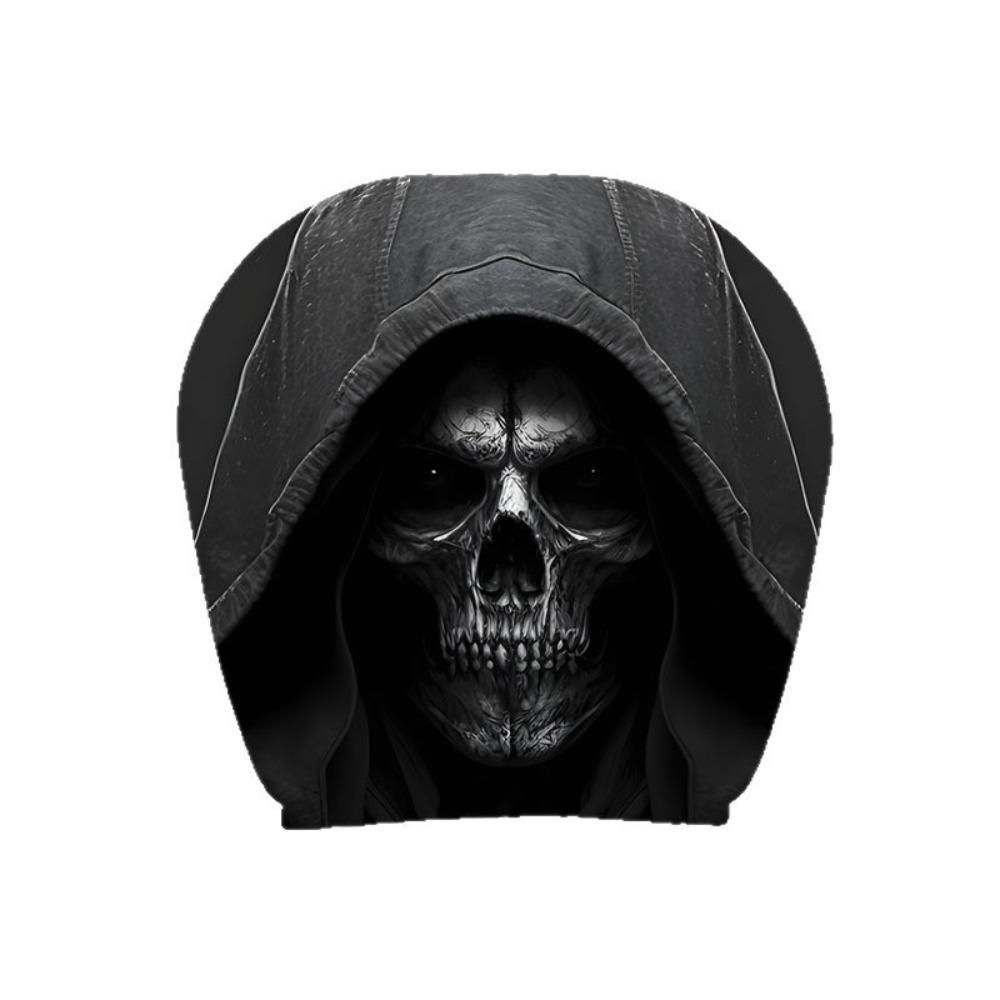 Scary Face Print Seat Headrest Protectors Stain-Proof Oil-Proof Halloween Car Pillowcase Car Seat