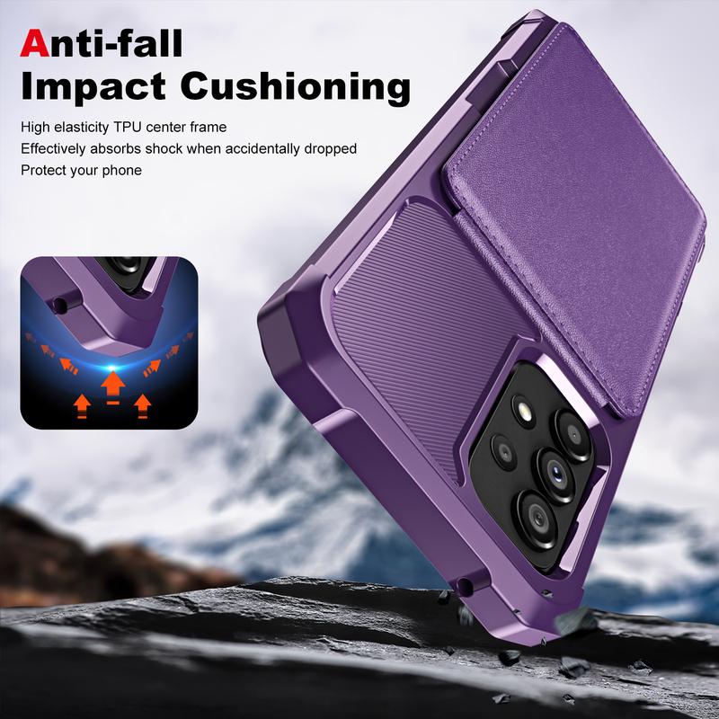 Wallet Case Card Holder Slot Leather Phone Case for Samsung S25 Edge S24 FE S23 Ultra S22 Plus A56 A36 A26 A16 A55 A35 A25 A15