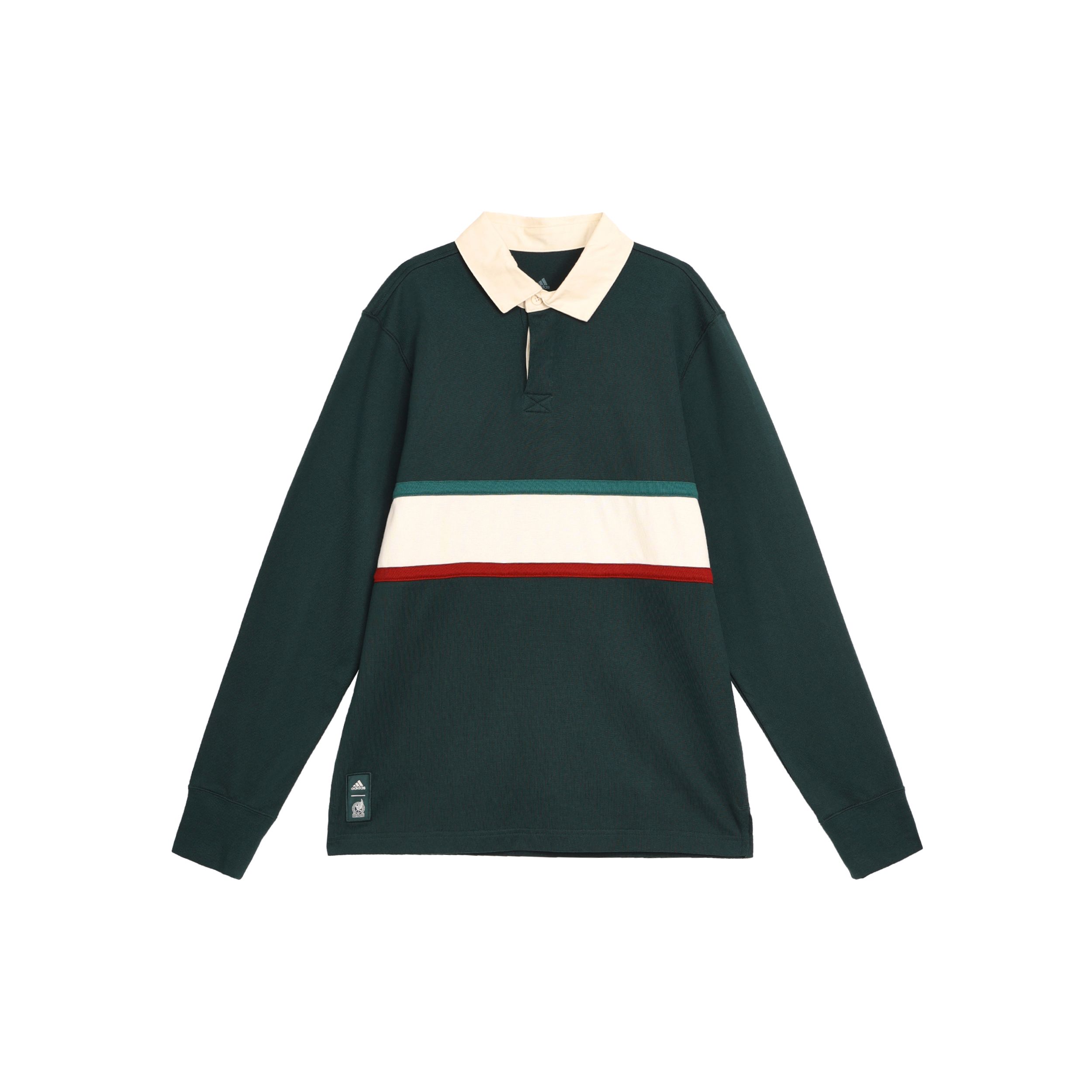 

Мужская рубашка поло с длинным рукавом Adidas FMF в полоску, зеленая HF1442 XS