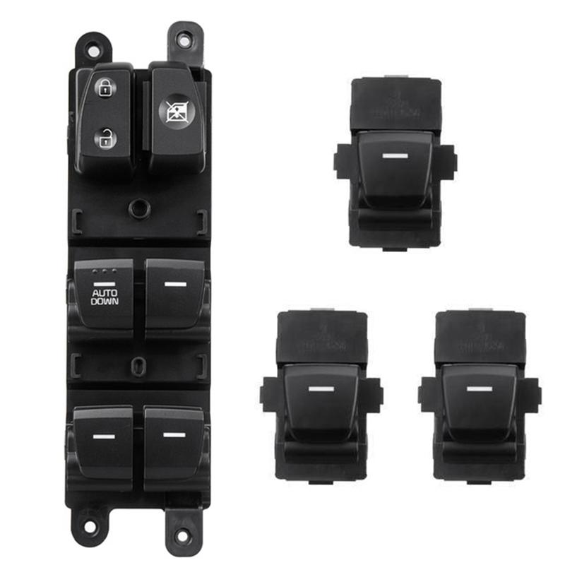 Car Window Lifter Control Switch Assembly With Backlight Fit For Hyundai Creta IX25 2014- 93570-C91004X-A87Q чёрный