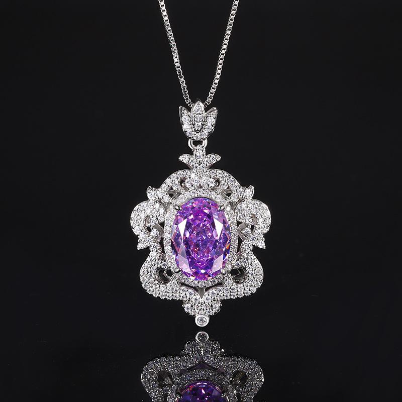 

Ювелирное изделие Медное дно Позолоченный Высокоуглеродистый Бриллиант Ледяной Цветок Медный Темперамент Свет Роскошный Яйцевидный Подвесной Женский 10 * 14