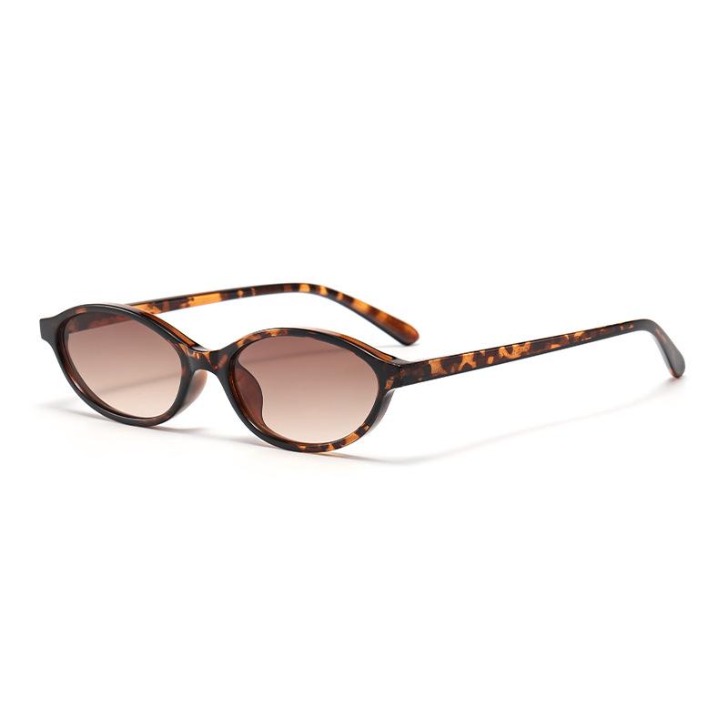   Women's Leopard Brown Sunglasses Fashion Brand Small Frame Sun Glasses Ladies Retro Oval Eyewear Shade Oculus De Sol
