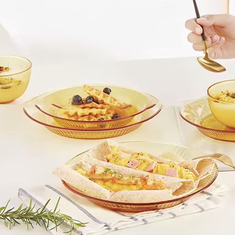 Corning Jingyue Amber Glass Dinnerware Set