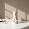 Geometric Faceted Fox Figurine, 3D Printed Sitting Fox Statue, Modern Art Fox Sculpture, Collectable Desktop Ornament for Home Table Shelf Decor