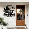 Customizable Metal Duck Sign Personalized Surname Silhouette Wall Decor Hot Sale Home Garden