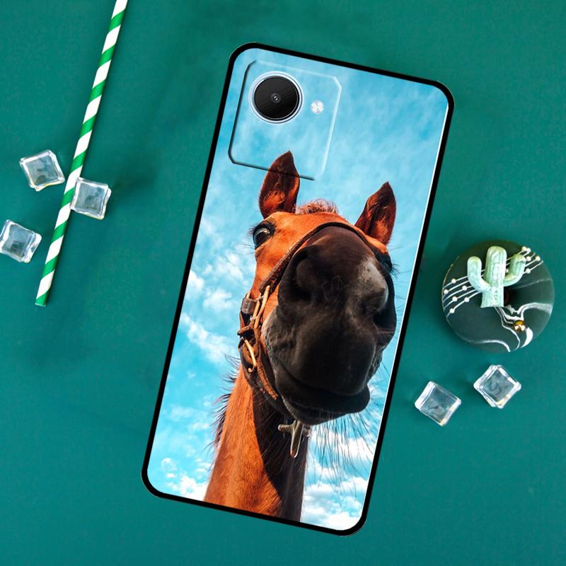 Horse Animal For Realme 11 9 10 12 Pro Plus C55 C53 C51 C33 C31 C30 C25s C21Y C15 GT3 GT5 GT Neo5 Case