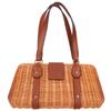 Ralph Lauren [Excellent Condition] Rattan Medium Lilly Turnlock Basket Bag/ Handbag BrownUsed
