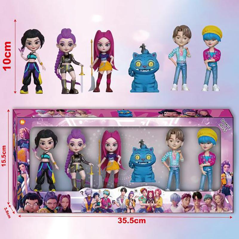 2026NEW Kpop Devil Hunter Rumi Zoe Mira Anime Polyvinyl Chloride Character Collection Desktop Trinkets Childrens New Year Gift