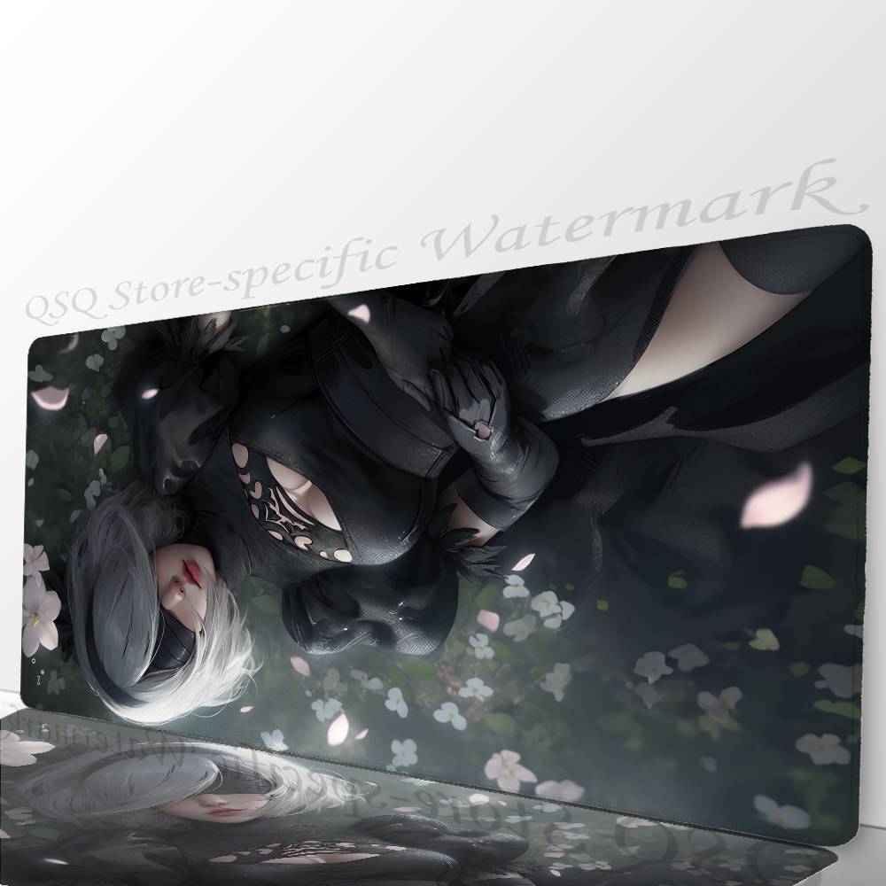 Nier Automata Anime Fight Game Mousepad Mouse Mat Desk Mat With Pad Gaming Accessories Prime Gaming XXL Keyboard Pad Padding M