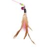 Funny Cat Kitten Pet Play Toy Teaser Feather Wire Chaser Wand Beads