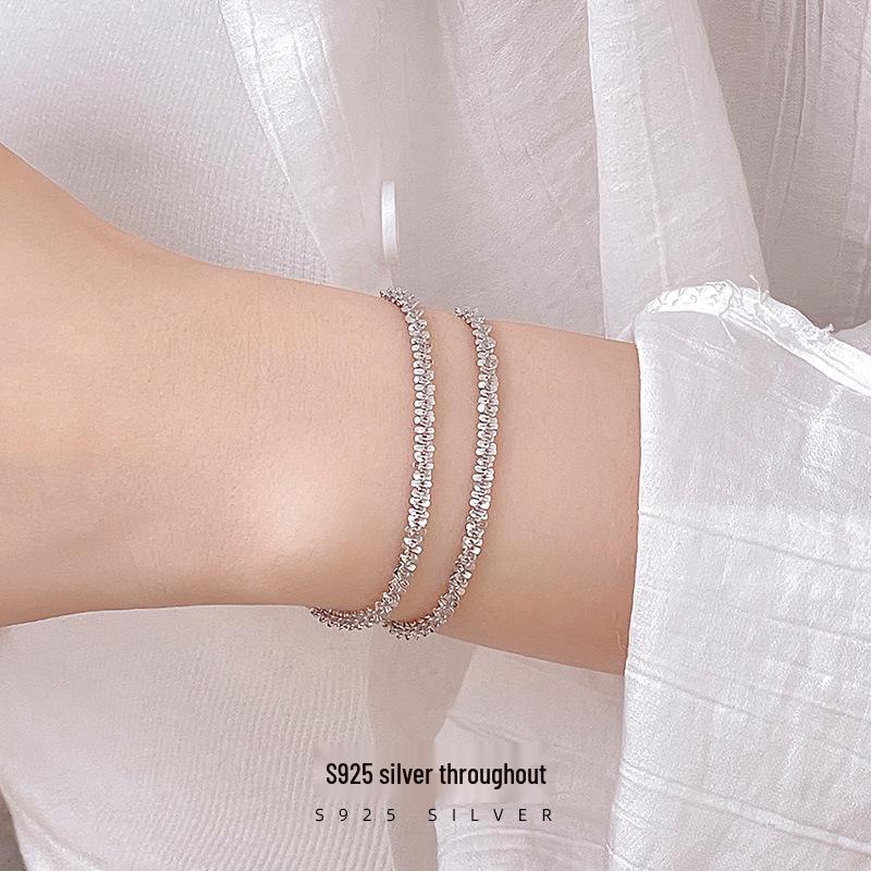 Banyan Tree S925 Silver Sparkling Luxury Women's Double Ring Bracelet 2024