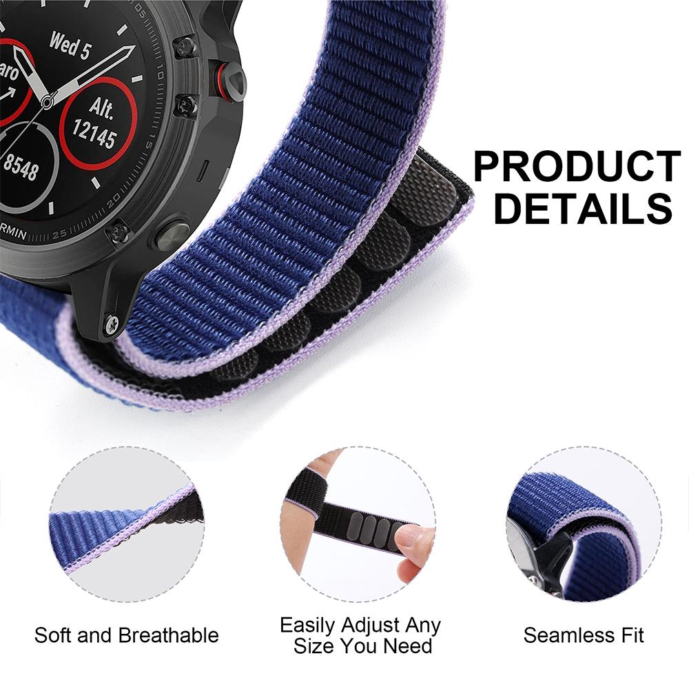 Hook Loop Nylon Watchbands Strap For Garmin Enduro 3 2 Watch Bracelet For Garmin Fenix 8 E 5X 6X 6 Pro 7X Epix Pro 935 Wristband