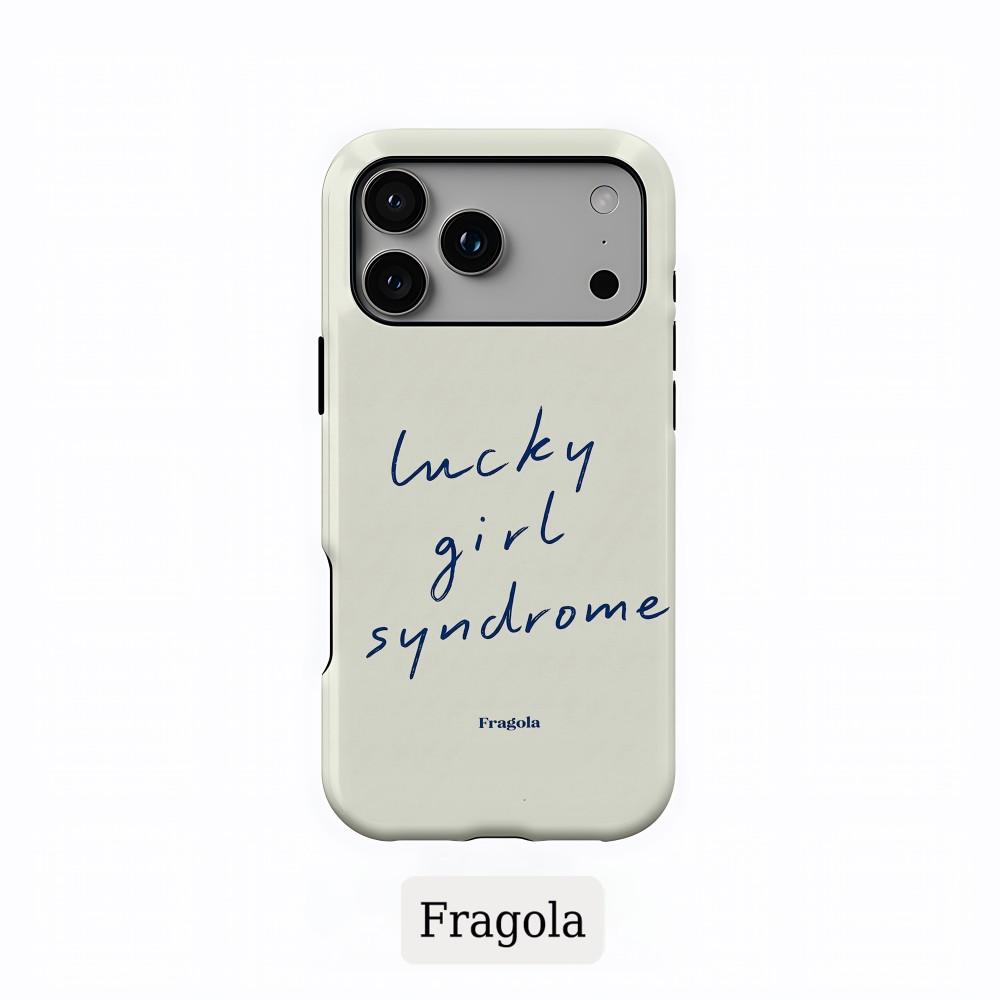 Luxury Clmj Fragola Personality Text Phone Case for Samsung Galaxy S20 S23 S24 S25 FE Plus Ultra 4G 5G Double-layer Back Cover