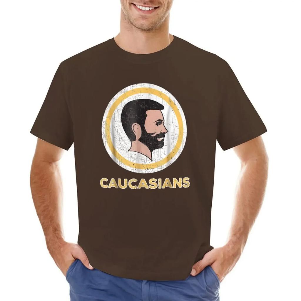 Caucasian Caucasians Pride Vintage Funny T-shirt quick drying aesthetic clothes boys whites customizeds t-shirt