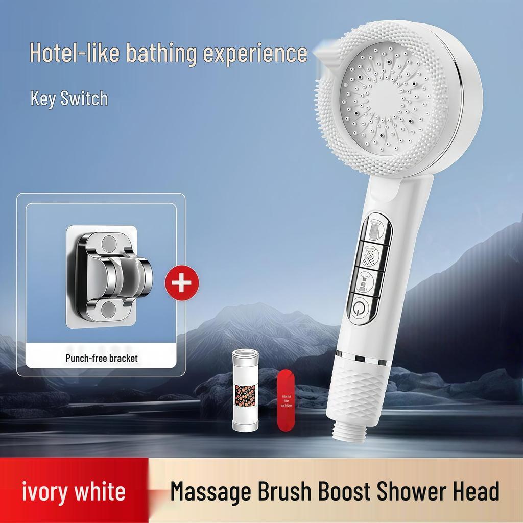 Multi-functional Turbocharged Shower Head Set with Piano Key Design