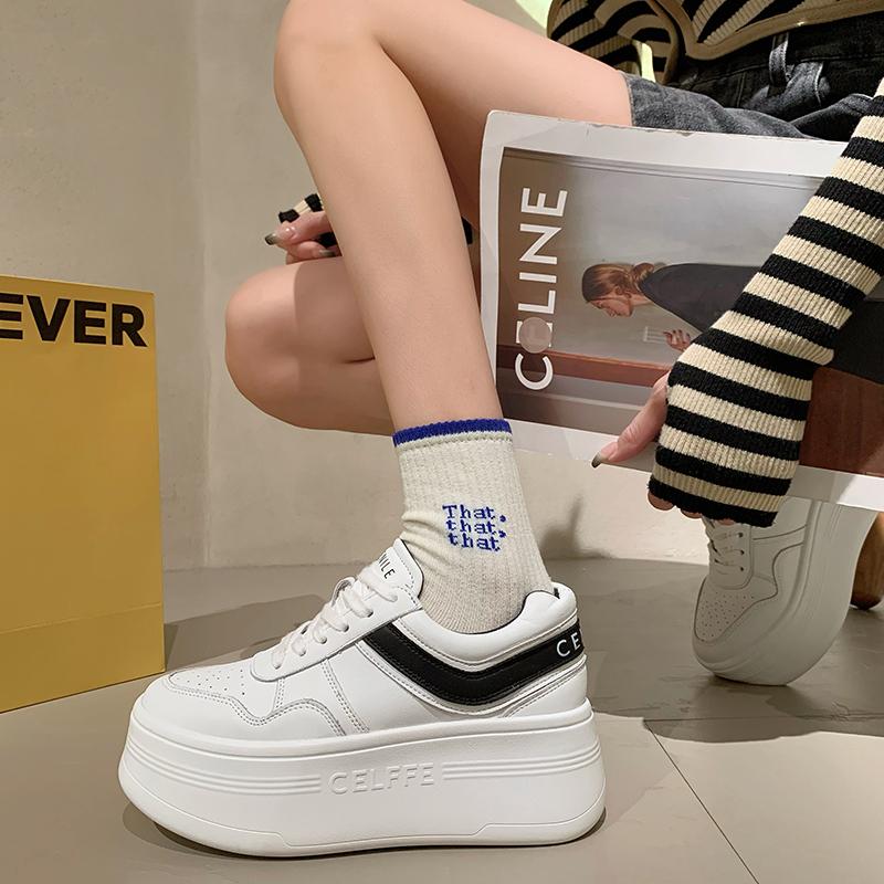 Fashion 2024 Brand Fashion New Women's Sneakers Thick-soled Women's Lace-up Vulcanized Shoes Casual Breathable Non-slip Women's Shoes