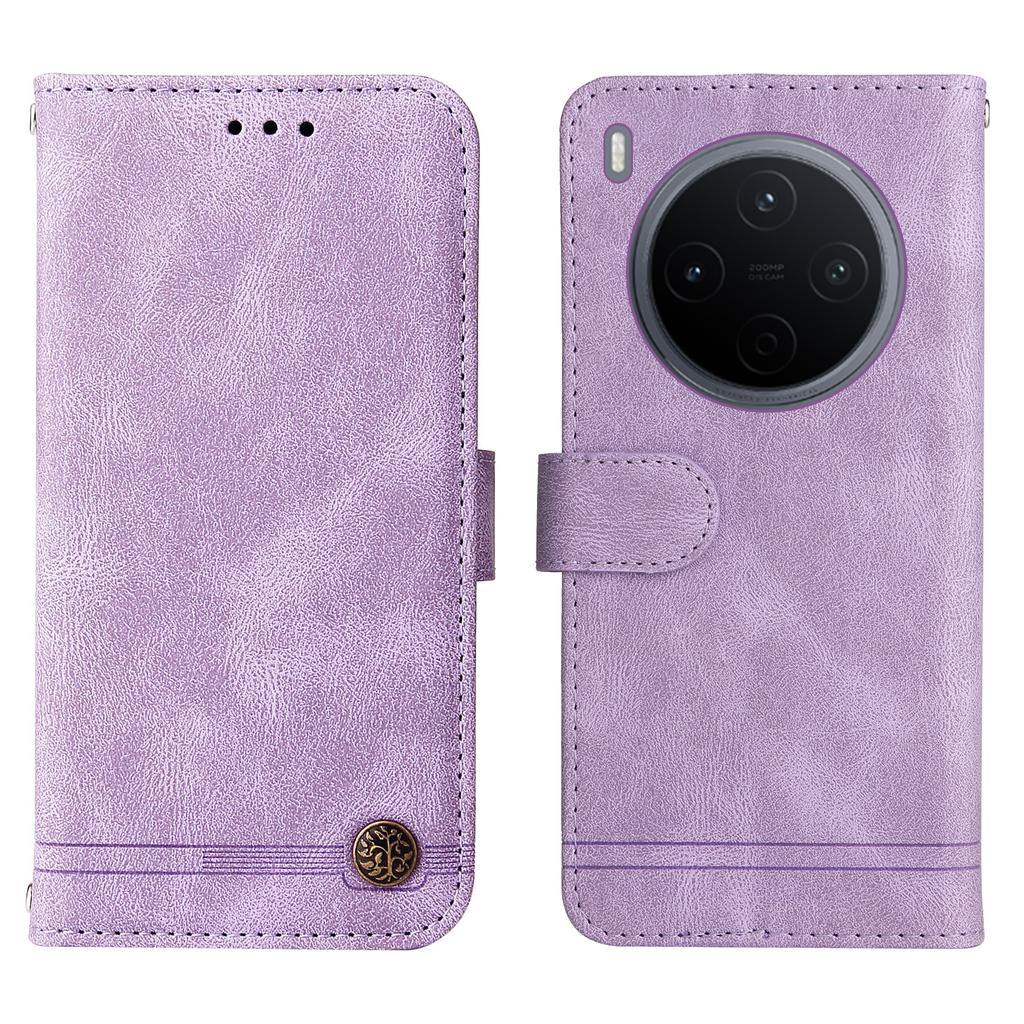 For vivo Y500 Pro 5G Leather Wallet Cases Skin Touch Phone Cover Stand with Strap