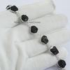 Raw Black Tourmaline Bracelet, 925 Sterling Silver Bezel Bracelet, Handmade