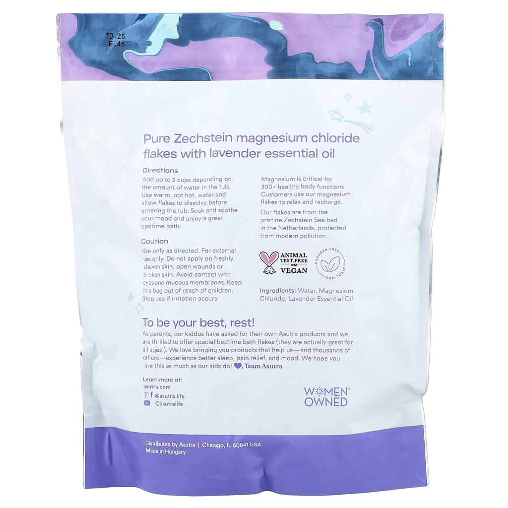 Asutra, Children's Asutra, Magnesium Bedtime Bath Flakes, 32 oz (907 g)