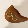 2024 Trendy Metal Geometric Twist Hoop Earrings: European and American Niche Design for Women
