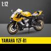 1/12 Scale Yamaha YZF R1 Metal Diecast Motorcycle Toy Car Model Rubber Tires Wheel Steering Toys Motorcycles Kids Children's Day Gifts