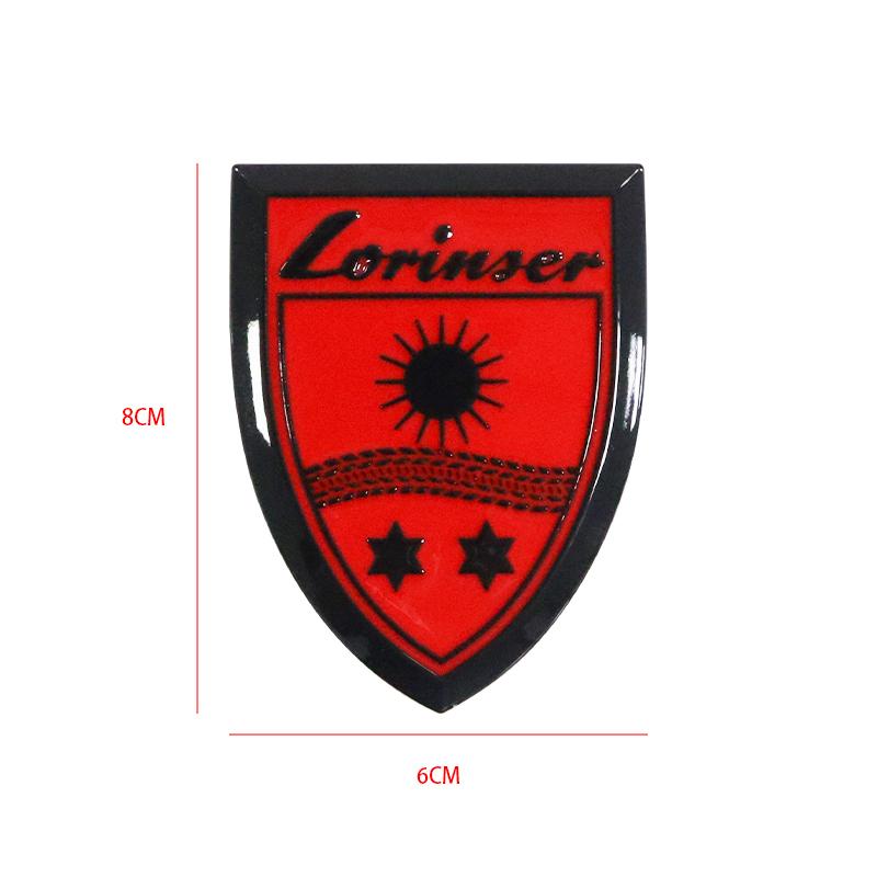 1Pc Lorinser shield badge side fender emblem car stickers For Mercedes-Benz VS class refit lorinser rear trunk car accessories
