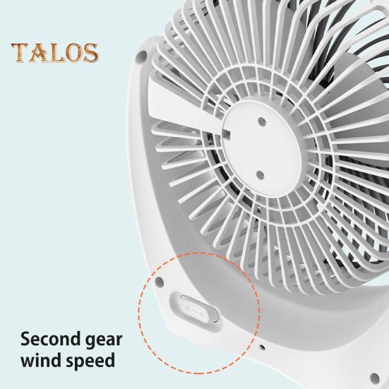 Desk Fan with 2-Speed Settings Strong Airflow Low Noise Compact Design Portable Table Air Circulator Cooling Fan