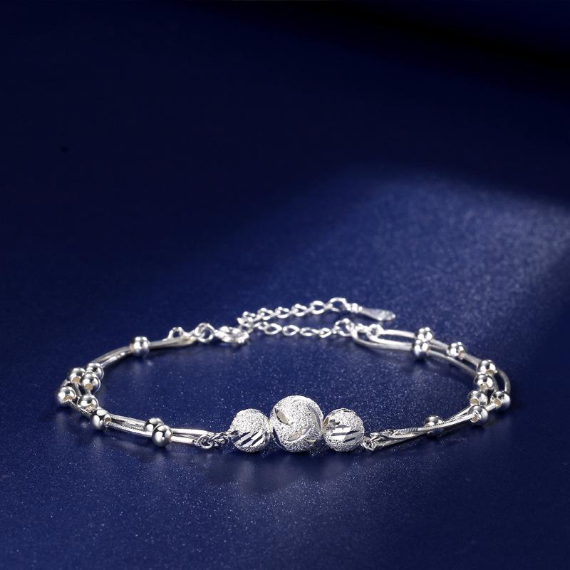 

Корейский браслет с бусинами-переносками Женский Инс Круглый Нишевый Корейская версия Простой Легкий Роскошный Браслет Универсальный