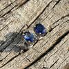 Certified 8.85 Ct Natural 925 Sterling Silver Earring Blue Sapphire GEMSTONE