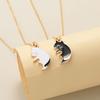 Hug Cute Pet Cat Pendant Necklace Women Girls  Trendy Jewelry Couple Gift Friendship Necklace