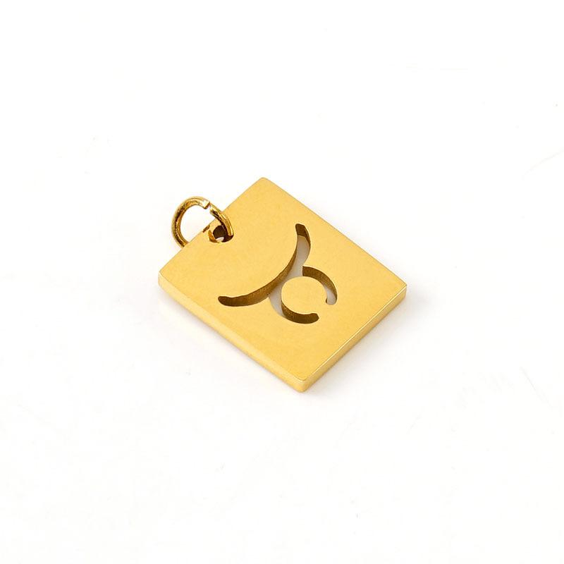 Simple titanium steel 12 constellation pendant DIY necklace women's 18K stainless steel versatile necklace neck jewelry