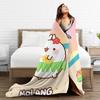 Molang Funny Cartoon Blanket  Soft Warm Funny Plush Throw Blanket For Girls Boys Bedroom Flannel Bedspread Bed Cover
