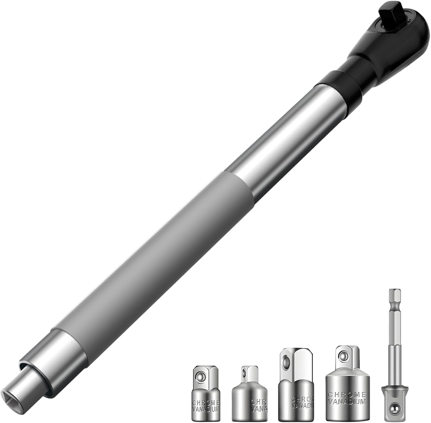 

1/2 Offset Extension Wrench for Electric with Versatile 3/8 , 1/4 Square Drive Adapters Impact Ratchet Extender, for Tight Spaces 1/2"